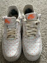 Nike Air Force 1 Low ’07 Polka Dots White Orange AT5019-100 Women&#39;s Sz US 7 - €18,85 EUR