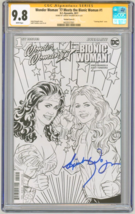 Lindsay Wagner SIGNED CGC SS 9.8 Wonder &#39;77 Meets Bionic Woman #1 / Lynda Carter - £311.78 GBP