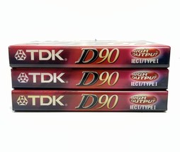 Lot Of 3 TDK - D90 High Output Blank Cassette Tapes - Sealed - £7.73 GBP