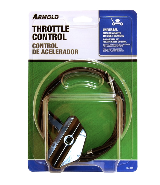 Arnold Universal Throttle Control, T-Knob with 48" Plastic Cable Control - $12.95
