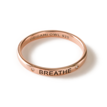 Origami Owl Ring Stackable (new) ROSE GOLD BREATHE BAND (RN3010) size 10 - $27.70