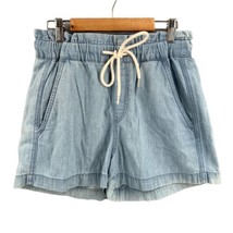 LOFT Womens Shorts Blue Drawstring Elastic Light Denim Pull On Size Extr... - $18.30