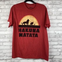 Disney Lion King Hakuna Matata Men&#39;s Tee Shirt Top Size Large Red - $15.20