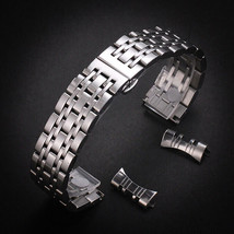 22mm Solid 304L Stainless Steel Metal Curved End Watch Bracelet/Watchband + Tool - £19.15 GBP+