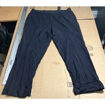 Linea Naturale Wool Dress Pants Size 38 x 30, Blue Black Slacks, Formal ... - $14.85