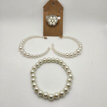 Pearl Brooch, Earring &amp; Bracelet Set - $6.00