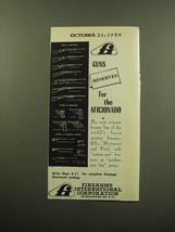 1959 Firearms International Corporation Ad - Guns reserved for the Aficionado - £14.73 GBP