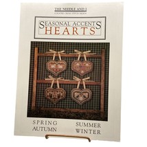 Vintage Cross Stitch Needlepoint Patterns, Seasonal Accents Hearts, The ... - $7.85
