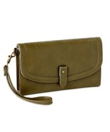 Time And Tru Ladies Isabella Wristlet Wallet Green Snap Close New - £12.11 GBP