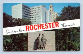 Doppio Vista Banner Greetings From Rochester Minnesota Mn Unp Cromo Cart... - £2.27 GBP