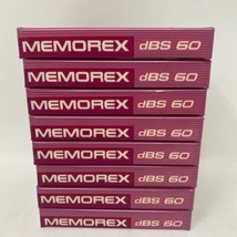 Lot of 8 Vintage Memorex DBS 60 Cassette Tape Pink Clear Retro NEW &amp; SEALED - £23.59 GBP