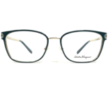 Salvatore Ferragamo Eyeglasses Frames SF2159 428 Blue Gold Cat Eye 53-17... - £55.71 GBP