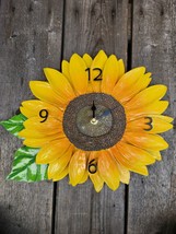 Detail Design With Hand-Painted - Farmhouse Sunflower Clock - Wall Decor - £29.91 GBP