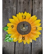 Detail Design With Hand-Painted - Farmhouse Sunflower Clock - Wall Decor - $51.00 CAD