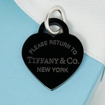 Return to Tiffany Heart Tag Pendant or Charm in Black Titanium - $289.00