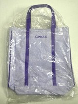 Clinique Open Tote Bag~ Travel Bag~ Shopping Bag~ Purple 13x12x4 FREE SHIPPING - £15.83 GBP