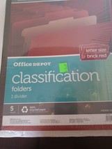 Office Depot Classification Folders 1 Divider 5 Count - $26.42