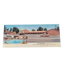 El Rancho Motel Reno Nevada Panoramic Postcard Old Cars Poolside  Vintage  - £3.15 GBP