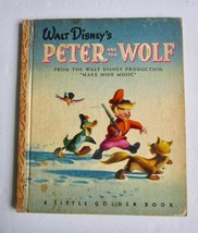 Walt Disney&#39;s PETER AND THE WOLF ~ Vintage Little Golden Book ~ Childrens HB 2nd - £10.03 GBP