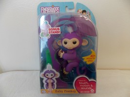 Fingerlings Mia Purple/White Hair Interactive Baby Monkey - £27.52 GBP