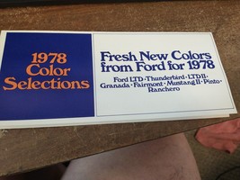 NOS 1978 Ford Car Color Paint Guide Brochure  Mustang Thunderbird Ranchero etc - $14.80