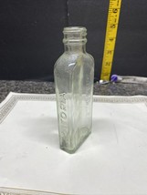 Vintage Charles H. Fletcher&#39;s Castoria Clear W/ Green Tint Glass Bottle ... - £3.99 GBP