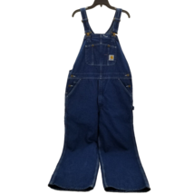 Carhartt Denim Bib Overall Adult  Unlined Blue Cotton R07 DST Workwear M... - £49.82 GBP