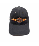 Harley-Davidson Men&#39;s Bar &amp; Shield Cap Black Orange Flames Adjustable On... - €13,58 EUR