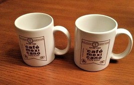 Vintage Set of 2 Extra Fino Cafe&#39; Mexicano Cafe Puro Coffee Mugs - £10.24 GBP