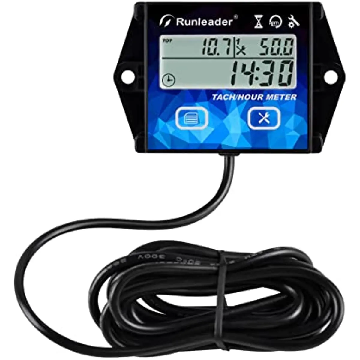 Digital LCD Tach/Hour Meter Maintenance Reminder Multiple Display with Backlight - £24.33 GBP