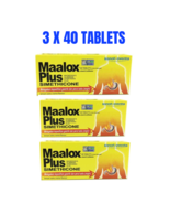 3 x 40 Tablets Maalox Plus Simethicone For Relief of Gastric &amp; Stomach Wind - £46.14 GBP