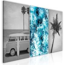 Tiptophomedecor Stretched Canvas Nordic Art - Holiday Memories - Stretch... - £79.00 GBP+