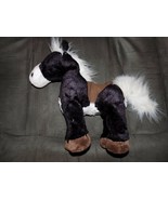 Dan Dee Black Animated Walking Plush Stuffed Pony Horse 14&quot; Toy Sound Mo... - £34.04 GBP