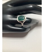 Handmade Artisan Emerald and Sterling silver ring.  The Artist&#39;s favorit... - £33.55 GBP