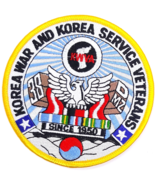 Korea War &amp; Korea Service Veterans  Iron On Embroidered Patch 4&quot;X4&quot; -Eag... - £6.00 GBP