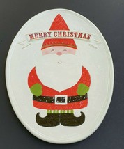 Merry Christmas Santa Gnome Platter By Grasslands Road - $30.39