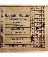 Railway Transfer Tickets Maine Bangor Hydro Electric Hampden Division #1... - $27.50
