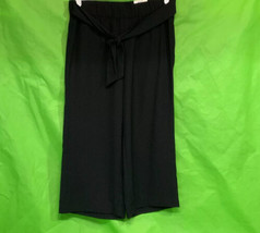 INC International Concepts Petite High Rise Tie-Front Culotte Deep Black PM - $27.99
