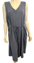 AnyBody Slate Blue V Neck and V Back Sleeveless Knit Short Jumpsuit 2XP - $14.24