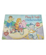 VINTAGE 1980s CARE BEARS PLAY IT SAFE STICKER BOOK CHILDRENS PAPERBACK P... - $23.75