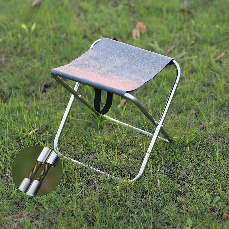 Outdoor Folding Stool Portable Fishing Stool Ultralight Camping Chair Hiking - £22.43 GBP
