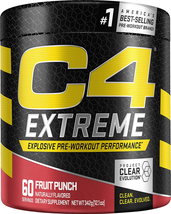 C4 Extreme Pre Workout Powder Fruit Punch | Preworkout Energy Supplement... - $93.80