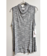 NWT Two by Vince Camuto Grey Heather Sleeveless Women&#39;s Shirt SZ M - $25.67 CAD