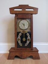 RARE antique NEW HAVEN clock OAK mantel pendulum electric mission WORKS! - £171.14 GBP