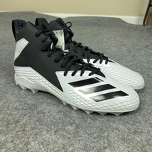 Adidas Mens Football Cleat 16 White Black Shoe Freak Mid MD Sport Lacros... - $39.98