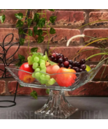 pasabahce f&amp;d Lead Free Crystal Glass 11.75&#39;&#39; Footed Crystal Bowl Very Big - €46,38 EUR