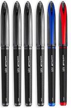 Uni-Ball AIR Micro - 0.5mm Fine Rollerball - Pack of 6 Pens - 4 Black, 1 Blue an - £8.66 GBP