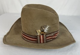 Vintage Rockmount Ranch Wear Brown Cowboy Hat Size Medium Made In USA - $34.99