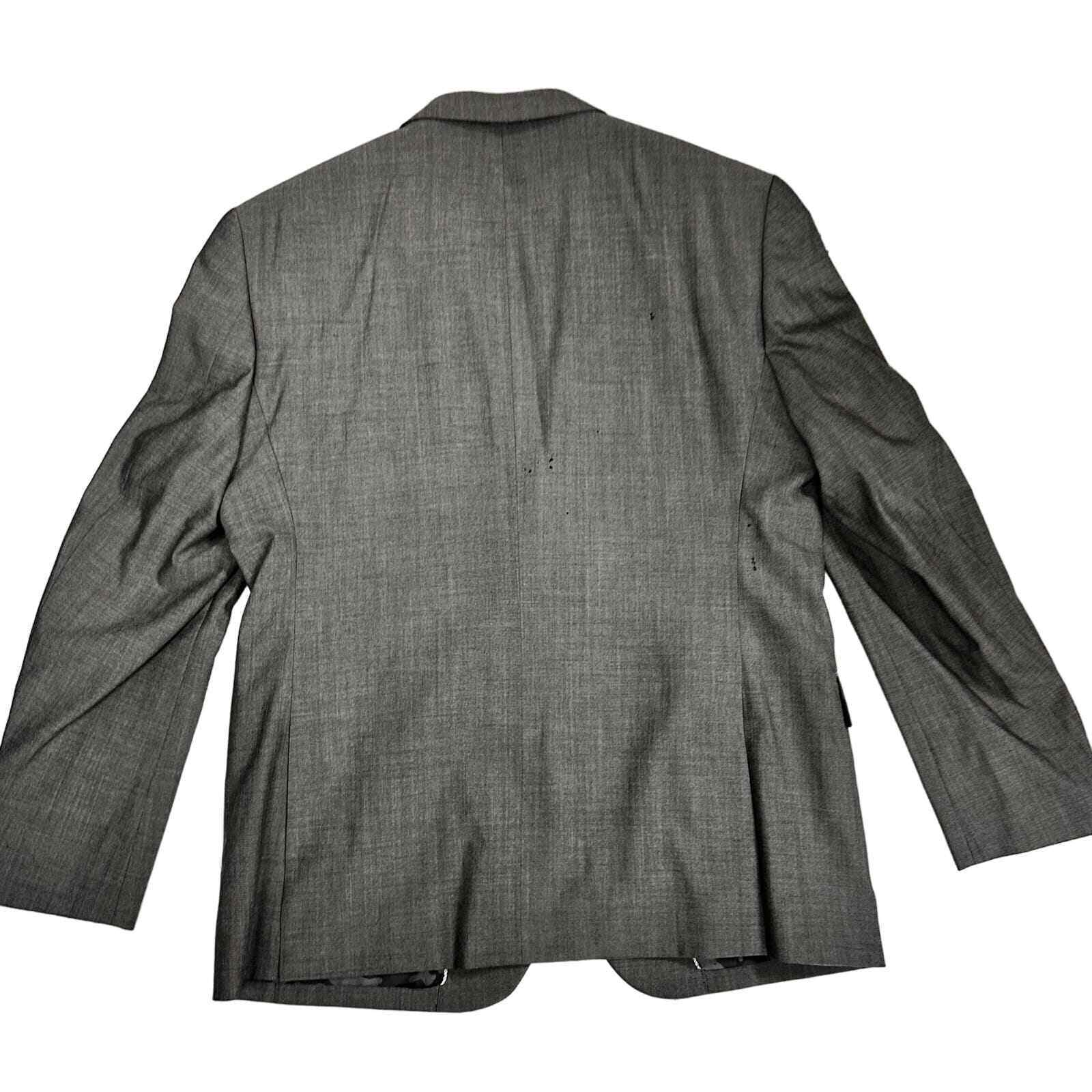 VTG RETRO Joseph Abboud Slim Fit Gray Suit 44 Reg 38.5 Waist Camo Satin Lining  Item image 3
