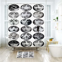 Fornasetti Face Shower Curtain Bath Mat Bathroom Waterproof Decorative - £18.37 GBP+